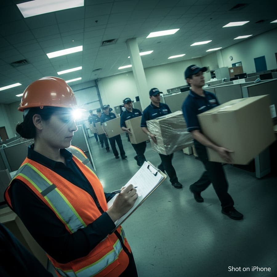 Post-fire smoke deodorization and content pack-out in manufacturing facility